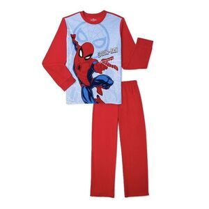 SPIDERMAN Boys Pajama Set 2-Piece PJ Set Marvel Kids Size Flannel NWT